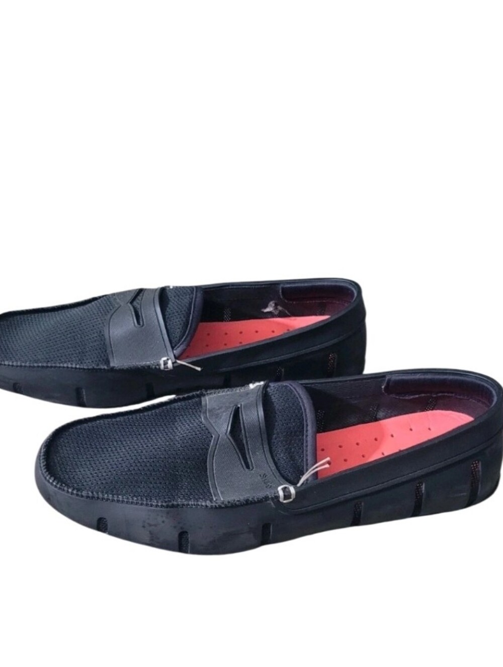 SWIMS $178 Men's Black Slip-On Loafers with Insole Size 11
